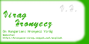 virag hronyecz business card