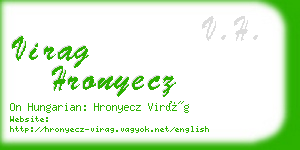 virag hronyecz business card